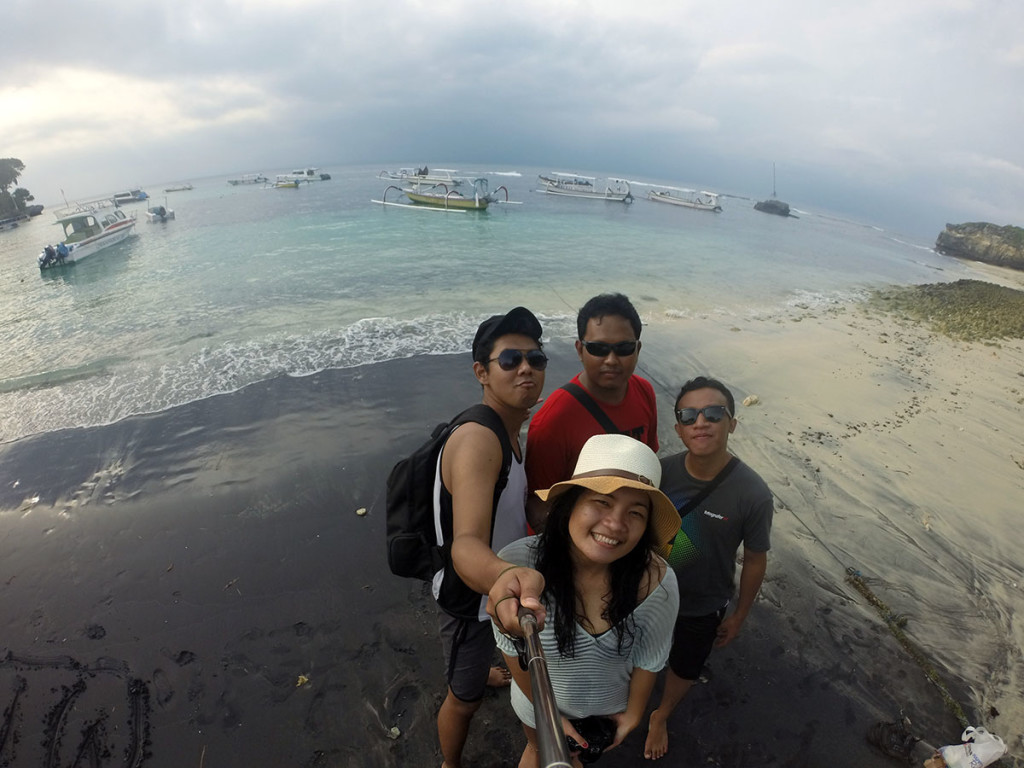 selfie di Mushroom beach Nusa Lembongan