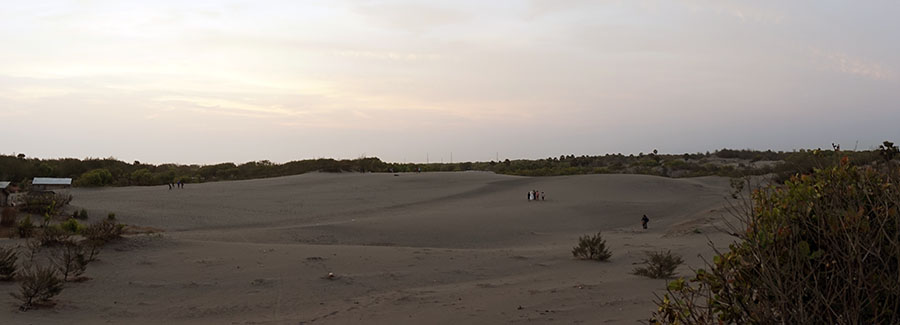 Penampakan hamparan pasir yang luas di Gumuk Pasir Parangkusumo